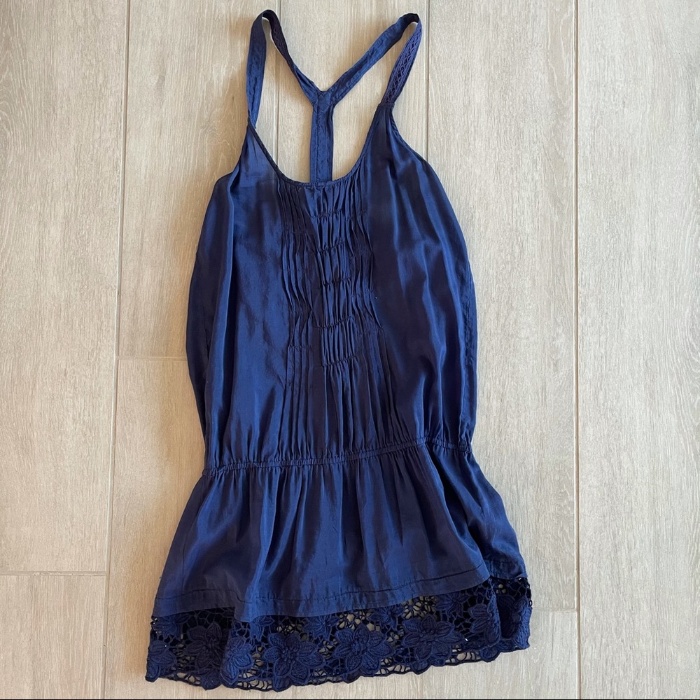 Ya•da navy blue mini dress pool cover up